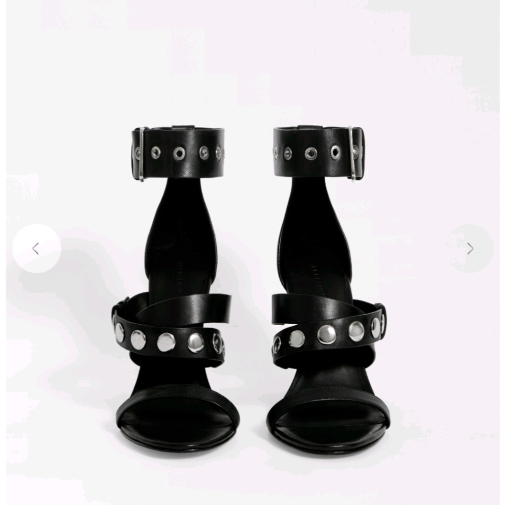 Brand New in Box !!ALL SAINTS Manon Leather Studded Sandals